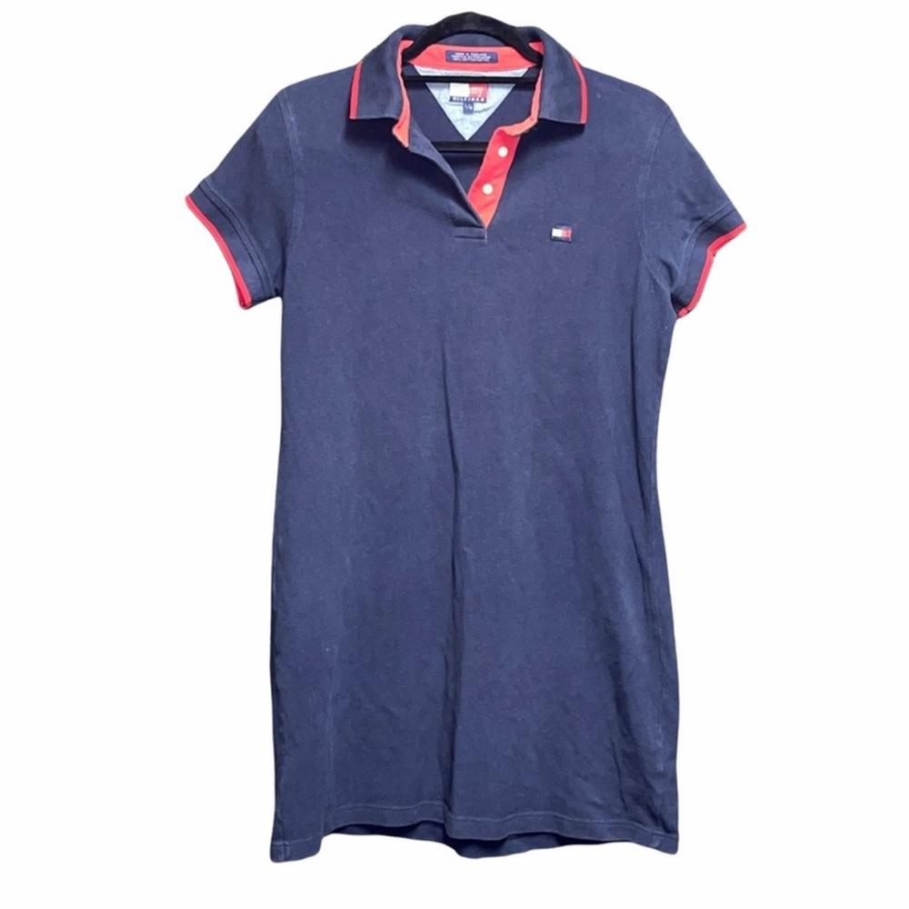Tommy Hilfiger Polo Dress Preppy Tennis Dress Size Large Navy